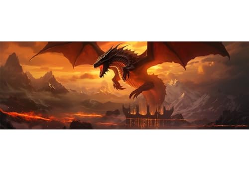 5D Diamond Painting Tier Drache Diamond Painting Erwachsene/Kinder, DIY Diamond Art Diamant Painting Bilder, Kristall Strass Diamant Malerei Basteln für Home Wand Décor, 19.6x51.1 Inch/50x130 cm 5D Diamond Painting Tier Drache Diamond Painting Erwachsene/Kinder, DIY Diamond Art Diamant Painting Bilder, Kristall Strass Diamant Malerei Basteln für Home Wand Décor, 19.6x51.1 Inch/50x130 cm von Znnegxiia