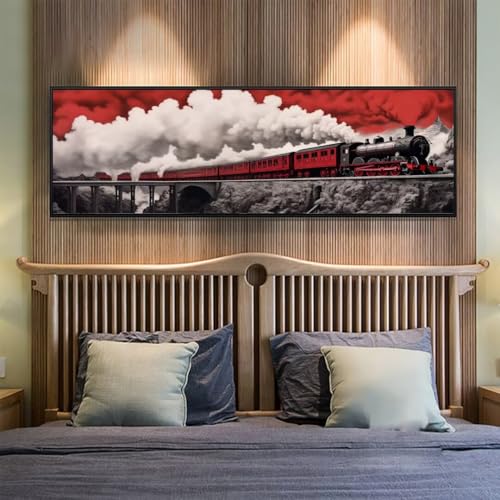 5D Diamond Painting Vintage Zug Diamond Painting Erwachsene/Kinder, DIY Diamond Art Diamant Painting Bilder, Kristall Strass Diamant Malerei Basteln für Home Wand Décor, 31.4x82.6 Inch/80x210 cm 5D Diamond Painting Vintage Zug Diamond Painting Erwachsene/Kinder, DIY Diamond Art Diamant Painting Bilder, Kristall Strass Diamant Malerei Basteln für Home Wand Décor, 31.4x82.6 Inch/80x210 cm von Znnegxiia