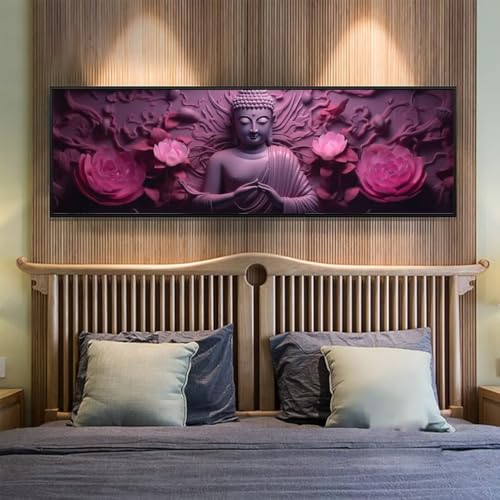 5D Diamond Painting Zen Rose Diamond Painting Erwachsene/Kinder, DIY Diamond Art Diamant Painting Bilder, Kristall Strass Diamant Malerei Basteln für Home Wand Décor Geschenke 35.4x94.4 Inch/90x240 cm von Znnegxiia