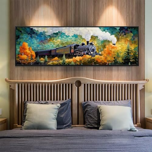 5D Diamond Painting Zug Wald Diamond Painting Erwachsene/Kinder, DIY Diamond Art Diamant Painting Bilder, Kristall Strass Diamant Malerei Basteln für Home Wand Décor Geschenke 31.4x82.6 Inch/80x210 cm 5D Diamond Painting Zug Wald Diamond Painting Erwachsene/Kinder, DIY Diamond Art Diamant Painting Bilder, Kristall Strass Diamant Malerei Basteln für Home Wand Décor Geschenke 31.4x82.6 Inch/80x210 cm von Znnegxiia