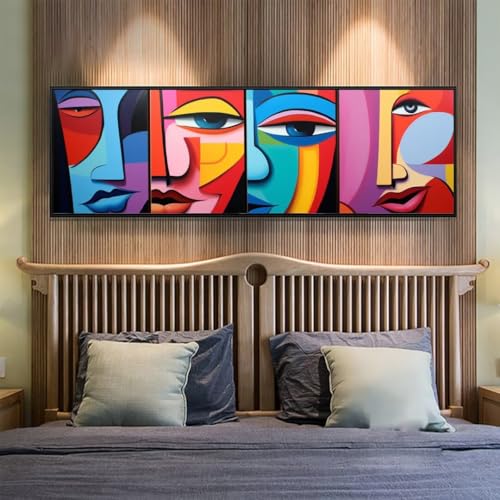 Diamond Painting Abstrakt Diamant Painting Bilder Erwachsene/Kinder, 31.4x82.6 Inch/80x210 cm Groß xxl 5D Diamond Painting Gesicht für Wand Deko, DIY Stickerei Diamant Kunst Set für Home Décor Diamond Painting Abstrakt Diamant Painting Bilder Erwachsene/Kinder, 31.4x82.6 Inch/80x210 cm Groß xxl 5D Diamond Painting Gesicht für Wand Deko, DIY Stickerei Diamant Kunst Set für Home Décor von Znnegxiia