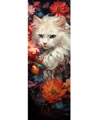 Diamond Painting Blume Diamant Painting Bilder Erwachsene/Kinder, 11.8x27.5 Inch/30x70 cm Groß xxl 5D Diamond Painting Katze für Wand Deko, DIY Kreuzstich Stickerei Diamant Kunst Set für Home Décor Diamond Painting Blume Diamant Painting Bilder Erwachsene/Kinder, 11.8x27.5 Inch/30x70 cm Groß xxl 5D Diamond Painting Katze für Wand Deko, DIY Kreuzstich Stickerei Diamant Kunst Set für Home Décor von Znnegxiia