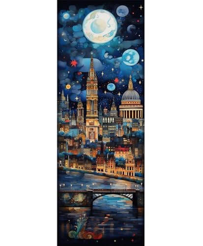 Diamond Painting Burg Diamant Painting Bilder Erwachsene/Kinder, 11.8x27.5 Inch/30x70 cm Groß xxl 5D Diamond Painting Mond für Wand Deko, DIY Kreuzstich Stickerei Diamant Kunst Set für Home Décor Diamond Painting Burg Diamant Painting Bilder Erwachsene/Kinder, 11.8x27.5 Inch/30x70 cm Groß xxl 5D Diamond Painting Mond für Wand Deko, DIY Kreuzstich Stickerei Diamant Kunst Set für Home Décor von Znnegxiia
