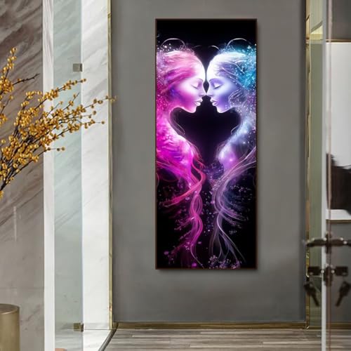 Diamond Painting Fantasie Diamant Painting Bilder Erwachsene/Kinder, 31.4x82.6 Inch/80x210 cm Groß xxl 5D Diamond Painting Paar für Wand Deko, DIY Kreuzstich Stickerei Diamant Kunst Set für Home Décor Diamond Painting Fantasie Diamant Painting Bilder Erwachsene/Kinder, 31.4x82.6 Inch/80x210 cm Groß xxl 5D Diamond Painting Paar für Wand Deko, DIY Kreuzstich Stickerei Diamant Kunst Set für Home Décor von Znnegxiia