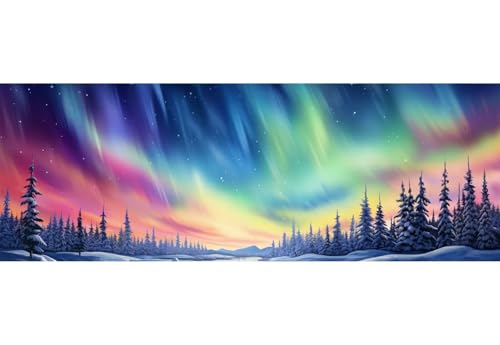 Diamond Painting Landschaft Diamant Painting Bilder Erwachsene/Kinder, 35.4x94.4 Inch/90x240 cm Groß xxl 5D Diamond Painting Aurora für Wand Deko, DIY Stickerei Diamant Kunst Set für Home Décor Diamond Painting Landschaft Diamant Painting Bilder Erwachsene/Kinder, 35.4x94.4 Inch/90x240 cm Groß xxl 5D Diamond Painting Aurora für Wand Deko, DIY Stickerei Diamant Kunst Set für Home Décor von Znnegxiia