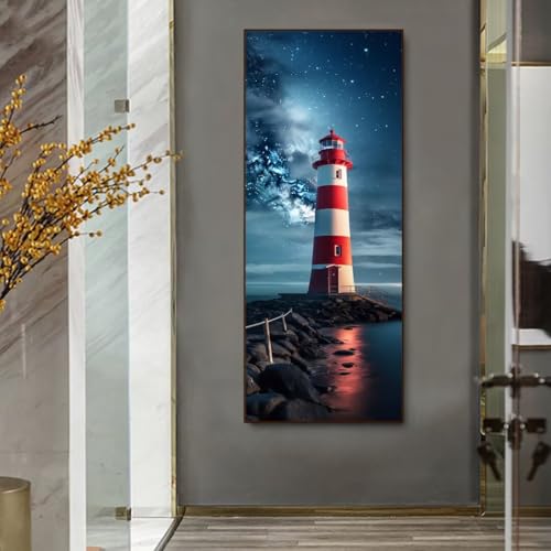 Diamond Painting Leuchtturm Diamant Painting Bilder Erwachsene/Kinder, 23.6x62.9 Inch/60x160 cm Groß xxl 5D Diamond Painting See für Wand Deko, DIY Kreuzstich Stickerei Diamant Kunst für Home Décor Diamond Painting Leuchtturm Diamant Painting Bilder Erwachsene/Kinder, 23.6x62.9 Inch/60x160 cm Groß xxl 5D Diamond Painting See für Wand Deko, DIY Kreuzstich Stickerei Diamant Kunst für Home Décor von Znnegxiia