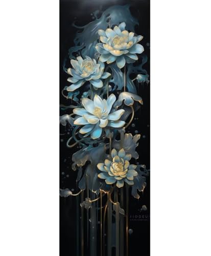 Diamond Painting Lotus Diamant Painting Bilder Erwachsene/Kinder, 11.8x27.5 Inch/30x70 cm Groß xxl 5D Diamond Painting Blume für Wand Deko, DIY Kreuzstich Stickerei Diamant Kunst Set für Home Décor Diamond Painting Lotus Diamant Painting Bilder Erwachsene/Kinder, 11.8x27.5 Inch/30x70 cm Groß xxl 5D Diamond Painting Blume für Wand Deko, DIY Kreuzstich Stickerei Diamant Kunst Set für Home Décor von Znnegxiia