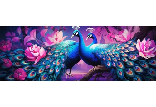 Diamond Painting Pfau Diamant Painting Bilder Erwachsene/Kinder, 35.4x94.4 Inch/90x240 cm Groß xxl 5D Diamond Painting Blume für Wand Deko, DIY Kreuzstich Stickerei Diamant Kunst Set für Home Décor Diamond Painting Pfau Diamant Painting Bilder Erwachsene/Kinder, 35.4x94.4 Inch/90x240 cm Groß xxl 5D Diamond Painting Blume für Wand Deko, DIY Kreuzstich Stickerei Diamant Kunst Set für Home Décor von Znnegxiia