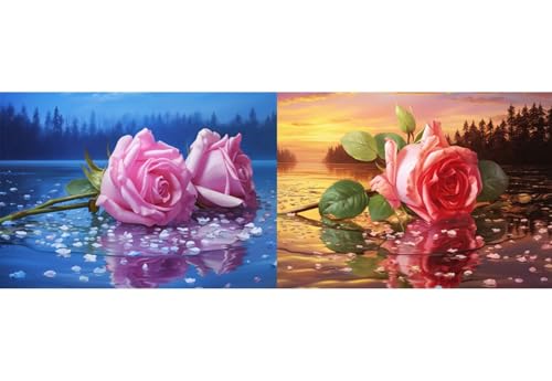Diamond Painting Rose Diamant Painting Bilder Erwachsene/Kinder, 7.8x19.6 Inch/20x50 cm Groß xxl 5D Diamond Painting Blume für Wand Deko, DIY Kreuzstich Stickerei Diamant Kunst Set für Home Décor Diamond Painting Rose Diamant Painting Bilder Erwachsene/Kinder, 7.8x19.6 Inch/20x50 cm Groß xxl 5D Diamond Painting Blume für Wand Deko, DIY Kreuzstich Stickerei Diamant Kunst Set für Home Décor von Znnegxiia