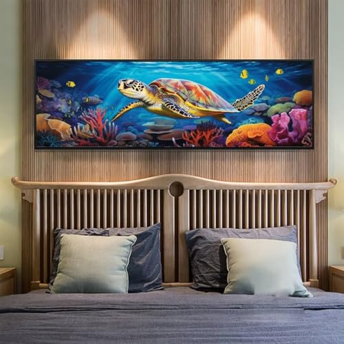 Diamond Painting Schildkröte Diamant Painting Bilder Erwachsene/Kinder, 11.8x27.5 Inch/30x70 cm Groß xxl 5D Diamond Painting Koralle für Wand Deko, DIY Stickerei Diamant Kunst Set für Home Décor Diamond Painting Schildkröte Diamant Painting Bilder Erwachsene/Kinder, 11.8x27.5 Inch/30x70 cm Groß xxl 5D Diamond Painting Koralle für Wand Deko, DIY Stickerei Diamant Kunst Set für Home Décor von Znnegxiia