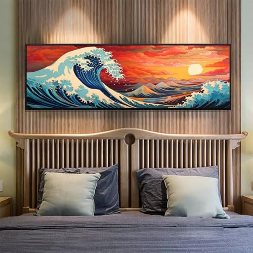 Diamond Painting Sonnenuntergang Diamant Painting Bilder Erwachsene/Kinder, 11.8x27.5 Inch/30x70 cm Groß xxl 5D Diamond Painting Wellen für Wand Deko, DIY Stickerei Diamant Kunst Set für Home Décor Diamond Painting Sonnenuntergang Diamant Painting Bilder Erwachsene/Kinder, 11.8x27.5 Inch/30x70 cm Groß xxl 5D Diamond Painting Wellen für Wand Deko, DIY Stickerei Diamant Kunst Set für Home Décor von Znnegxiia