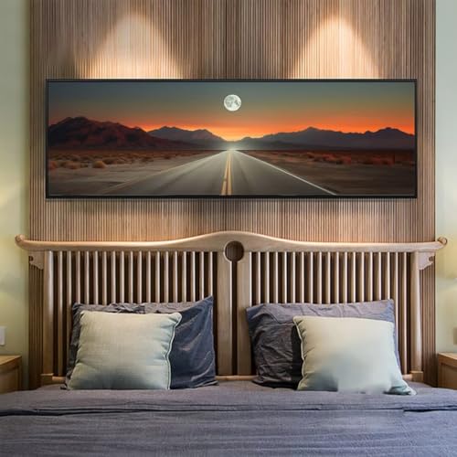 Diamond Painting Sonnenuntergang Diamant Painting Bilder Erwachsene/Kinder, 19.6x51.1 Inch/50x130 cm Groß xxl 5D Diamond Painting Landschaft für Wand Deko, DIY Stickerei Diamant Kunst für Home Décor von Znnegxiia