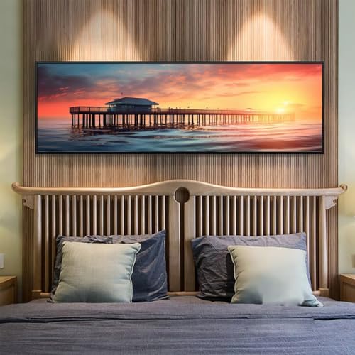 Diamond Painting Sonnenuntergang Diamant Painting Bilder Erwachsene/Kinder, 7.8x19.6 Inch/20x50 cm Groß xxl 5D Diamond Painting Pier für Wand Deko, DIY Stickerei Diamant Kunst Set für Home Décor Diamond Painting Sonnenuntergang Diamant Painting Bilder Erwachsene/Kinder, 7.8x19.6 Inch/20x50 cm Groß xxl 5D Diamond Painting Pier für Wand Deko, DIY Stickerei Diamant Kunst Set für Home Décor von Znnegxiia