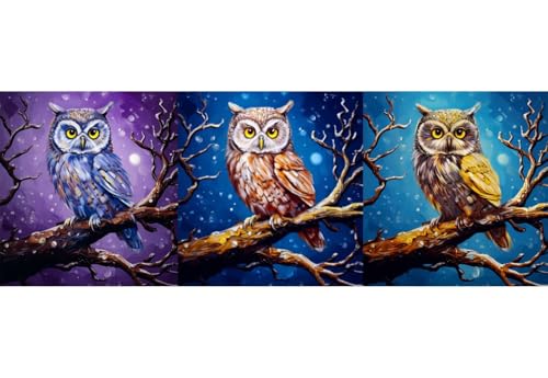 Diamond Painting Tier Diamant Painting Bilder Erwachsene/Kinder, 11.8x27.5 Inch/30x70 cm Groß xxl 5D Diamond Painting Eule für Wand Deko, DIY Kreuzstich Stickerei Diamant Kunst Set für Home Décor Diamond Painting Tier Diamant Painting Bilder Erwachsene/Kinder, 11.8x27.5 Inch/30x70 cm Groß xxl 5D Diamond Painting Eule für Wand Deko, DIY Kreuzstich Stickerei Diamant Kunst Set für Home Décor von Znnegxiia