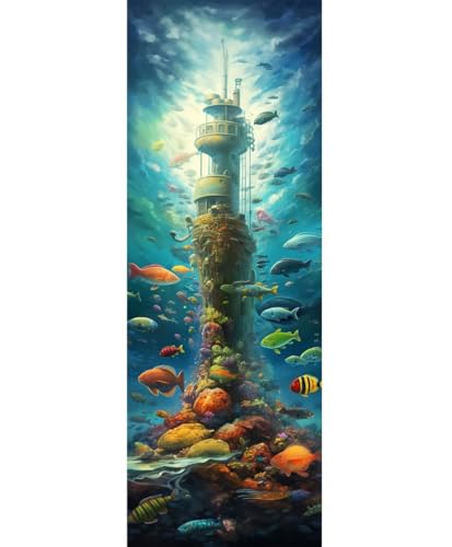 Diamond Painting Unterwasserwelt Diamant Painting Bilder Erwachsene/Kinder, 7.8x19.6 Inch/20x50 cm Groß xxl 5D Diamond Painting Fisch für Wand Deko, DIY Stickerei Diamant Kunst Set für Home Décor Diamond Painting Unterwasserwelt Diamant Painting Bilder Erwachsene/Kinder, 7.8x19.6 Inch/20x50 cm Groß xxl 5D Diamond Painting Fisch für Wand Deko, DIY Stickerei Diamant Kunst Set für Home Décor von Znnegxiia