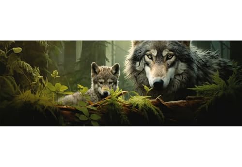 Diamond Painting Wald Diamant Painting Bilder Erwachsene/Kinder, 27.5x70.8 Inch/70x180 cm Groß xxl 5D Diamond Painting Wolf für Wand Deko, DIY Kreuzstich Stickerei Diamant Kunst Set für Home Décor Diamond Painting Wald Diamant Painting Bilder Erwachsene/Kinder, 27.5x70.8 Inch/70x180 cm Groß xxl 5D Diamond Painting Wolf für Wand Deko, DIY Kreuzstich Stickerei Diamant Kunst Set für Home Décor von Znnegxiia