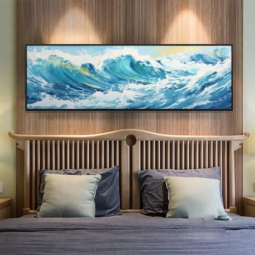 Diamond Painting Wellen Diamant Painting Bilder Erwachsene/Kinder, 11.8x27.5 Inch/30x70 cm Groß xxl 5D Diamond Painting Meer für Wand Deko, DIY Kreuzstich Stickerei Diamant Kunst Set für Home Décor Diamond Painting Wellen Diamant Painting Bilder Erwachsene/Kinder, 11.8x27.5 Inch/30x70 cm Groß xxl 5D Diamond Painting Meer für Wand Deko, DIY Kreuzstich Stickerei Diamant Kunst Set für Home Décor von Znnegxiia