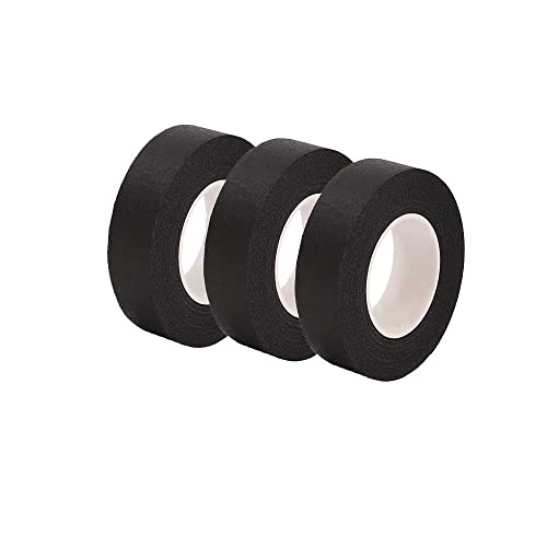 Zo.Yehaa 3 Rollen schwarzes Maler-Klebeband, 1,9 cm x 30,6 m, Papierband für Bastelarbeiten und Malerei, Etikettierung, Dekoration, Schulprojekte von Zo.Yehaa