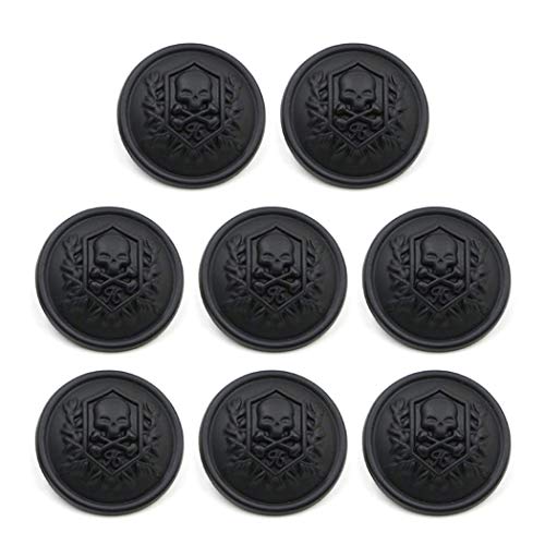 ZoTuoART Metallknöpfe mit geschnitztem Totenkopf- und gekreuzten Knochenmuster, runde Nähknöpfe, Ersatzknöpfe für Mäntel, Anzüge, Windschutz, schwarz, 25 mm, 8 Stück ZoTuoART Metallknöpfe mit geschnitztem Totenkopf- und gekreuzten Knochenmuster, runde Nähknöpfe, Ersatzknöpfe für Mäntel, Anzüge, Windschutz, schwarz, 25 mm, 8 Stück von ZoTuoART