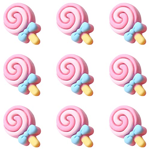 ZoTuoART 9 Stück 20 mm Knöpfe für Lebensmittel und Snacks, Cartoon-Eiscreme, Kinder-Hemd-Knöpfe, handgefertigt, Kleidungszubehör, Nähknöpfe, Lutscher von ZoTuoART