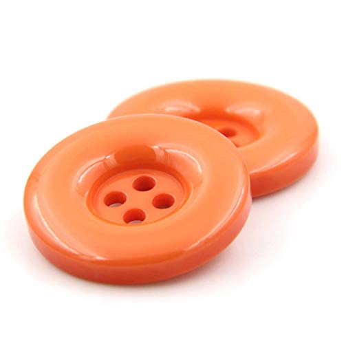 ZoTuoART Runde 4-Loch Harzknöpfe, Bunte Ersatzknöpfe, Knöpfe für Mäntel, Anzüge, Hemden, Jeans und Hosen sowie Kleidungszubehör für DIY-Nähprojekte, Orange, 30mm, 10Stück ZoTuoART Runde 4-Loch Harzknöpfe, Bunte Ersatzknöpfe, Knöpfe für Mäntel, Anzüge, Hemden, Jeans und Hosen sowie Kleidungszubehör für DIY-Nähprojekte, Orange, 30mm, 10Stück von ZoTuoART