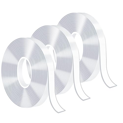 ZoYue Starkes doppelseitiges Klebeband Schweres doppelseitiges Klebeband für Wände, klares & stabiles Montageband, abnehmbares Wandband zum Aufhängen von Bildern, Postern, Teppichen (30FT) ZoYue Starkes doppelseitiges Klebeband Schweres doppelseitiges Klebeband für Wände, klares & stabiles Montageband, abnehmbares Wandband zum Aufhängen von Bildern, Postern, Teppichen (30FT) von ZoYue