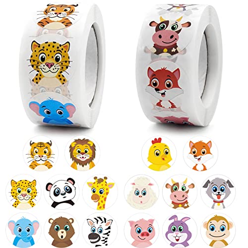 ZoZoMaiy 1000 Stück Tier Belohnungsaufkleber Rolle Kinder Animal Sticker Rolle 2.5cm Selbstklebende Runde Belohnungs Sticker mit 16 ArtenTier für Schule Lehrer Use Geschenken, Kindergeburtstag ZoZoMaiy 1000 Stück Tier Belohnungsaufkleber Rolle Kinder Animal Sticker Rolle 2.5cm Selbstklebende Runde Belohnungs Sticker mit 16 ArtenTier für Schule Lehrer Use Geschenken, Kindergeburtstag von ZoZoMaiy