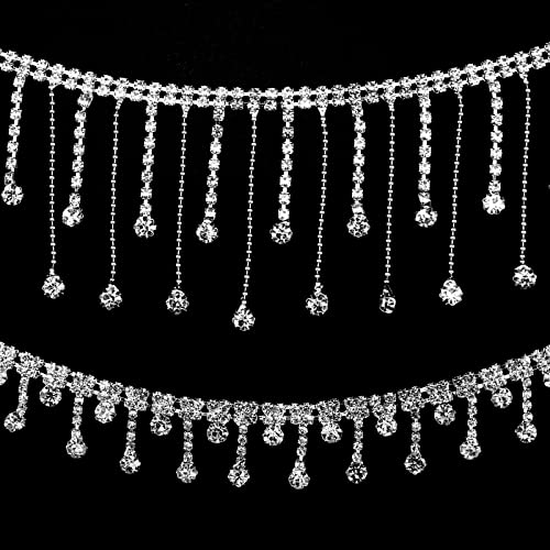 ZoZoMaiy 2 Yards Strass Kette Trim Quaste Kristall Strass Ketten Für Hochzeitskleid Dekoration Bastel DIY Kleidungsstück Nähen Handwerk Hosenkette Hüftkette mit 2 Stilen ZoZoMaiy 2 Yards Strass Kette Trim Quaste Kristall Strass Ketten Für Hochzeitskleid Dekoration Bastel DIY Kleidungsstück Nähen Handwerk Hosenkette Hüftkette mit 2 Stilen von ZoZoMaiy