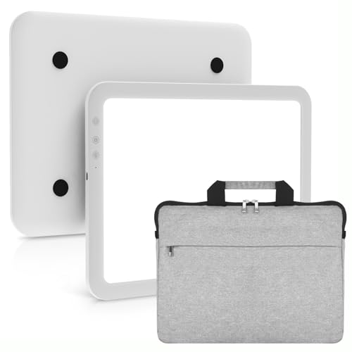 Superhelle A4-Lichtbox mit Tasche, 3500 mAh Akku, 6 Dimmstufen und 3 Farbtemperaturen, Leuchttisch für Künstler, Zeichnen, Skizzieren, Tracking, Jäten, Vinyl von Zocelight