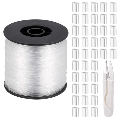 Zocipro 0,8mm x 200m Angelschnur, Nylonfaden Transparent Reißfest, Nylonschnur mit 1 Schere, Angelschnur Transparent für DIY Crafting, Angel, Basteln, Schmuck, Aufhängen, Angelschnur zum Basteln von Zocipro