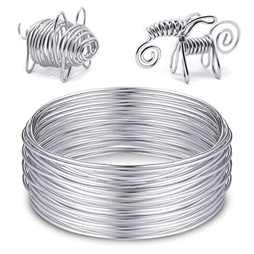 Zocipro Basteldraht 2mm x 20 m, Silberdraht, Schmuckdraht, Aluminiumdraht, Weicher & Biegsamer Draht, Draht für Schmuck, Dekoteile, DIY-Skulpturen, Kranzherstellung & Bonsai-Bäume,Silber Zocipro Basteldraht 2mm x 20 m, Silberdraht, Schmuckdraht, Aluminiumdraht, Weicher & Biegsamer Draht, Draht für Schmuck, Dekoteile, DIY-Skulpturen, Kranzherstellung & Bonsai-Bäume,Silber von Zocipro