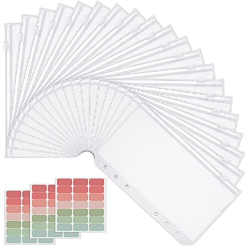 Zocipro A6 Binder Taschen, 20 Stück 6 Löcher Binder Reißverschluss Ordner, A6 Zipper Tasche Wasserdicht Geld Budget Umschläge PVC Transparent Loseblatt Taschen mit 3Pcs Ettiketten für Budget Binder Zocipro A6 Binder Taschen, 20 Stück 6 Löcher Binder Reißverschluss Ordner, A6 Zipper Tasche Wasserdicht Geld Budget Umschläge PVC Transparent Loseblatt Taschen mit 3Pcs Ettiketten für Budget Binder von Zocipro