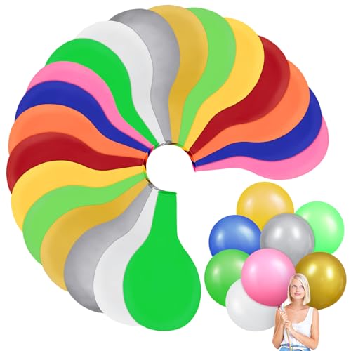 Zocipro 20 Stück Luftballons Groß, xxl Riesenballon Bunt, 36 Zoll/90 cm Latex Riesenluftballon für Geburtstag Hochzeit Jahrestag Festival Party Dekorationen von Zocipro