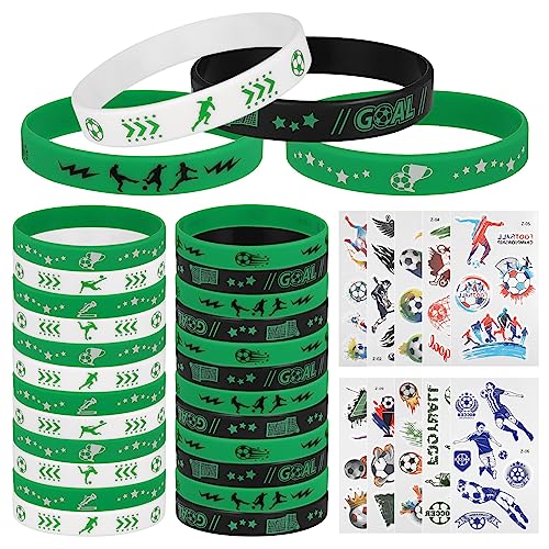 Zocipro 24 Stück Fußball Armbänder Kinder, mit 10 Tattoos Aufkleber,Fußball Silikonarmband für Fußball Party Zubehör, Fussball Deko Geburtstag Kinder Zocipro 24 Stück Fußball Armbänder Kinder, mit 10 Tattoos Aufkleber,Fußball Silikonarmband für Fußball Party Zubehör, Fussball Deko Geburtstag Kinder von Zocipro