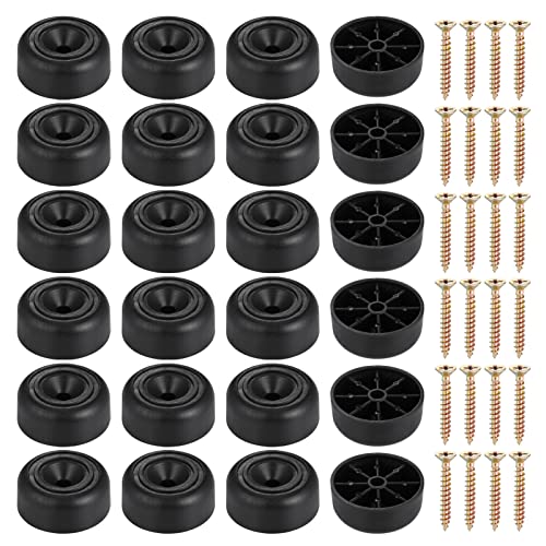 Zocipro 24 Stück Möbelfüße, Ø 33mm x H 13mm Rund Möbelbeine Schraubbar, Füße für Möbel rutschfest, Schrankfüsse Möbelgleiter mit Schrauben für Möbel, Schrank, Sofa, Stuhl, Tisch, Schwarz Zocipro 24 Stück Möbelfüße, Ø 33mm x H 13mm Rund Möbelbeine Schraubbar, Füße für Möbel rutschfest, Schrankfüsse Möbelgleiter mit Schrauben für Möbel, Schrank, Sofa, Stuhl, Tisch, Schwarz von Zocipro