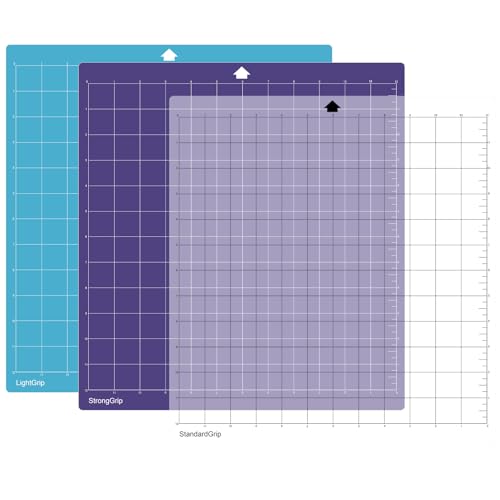 Zocipro Vinyl Schneidematte für Silhouette Cameo 4/3/2/1, 3 Stück 12x12 Zoll StandardGriff, Lichtgriff, Starker Griff, Quadratisch, Gerasterte, Selbstklebende, Rutschfeste Schnittmatte Zocipro Vinyl Schneidematte für Silhouette Cameo 4/3/2/1, 3 Stück 12x12 Zoll StandardGriff, Lichtgriff, Starker Griff, Quadratisch, Gerasterte, Selbstklebende, Rutschfeste Schnittmatte von Zocipro