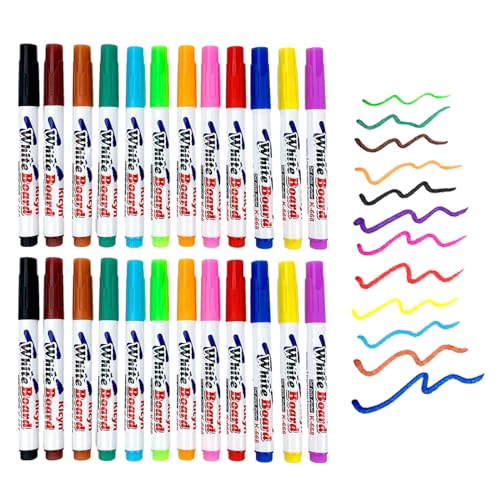 Zodors Whiteboard Marker, 24 Stück Rundspitze Whiteboard Stifte mit 12 Farben, Abwischbare Stifte für Magnettafel Flipchart, Lehrer Zubehör Schule Zuhause Büro Zodors Whiteboard Marker, 24 Stück Rundspitze Whiteboard Stifte mit 12 Farben, Abwischbare Stifte für Magnettafel Flipchart, Lehrer Zubehör Schule Zuhause Büro von Zodors