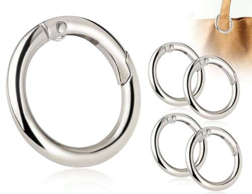 ZoeTekway 4 Stück Runde Karabiner,Zink Legierung Karabinerhaken,Karabinerring,Ringkarabiner Snap,Schlüsselanhänger ringe,Schlüsselbund Zubehör,O-Ring Taschenringe,Schlüsselkette ring,Für Key Rings ZoeTekway 4 Stück Runde Karabiner,Zink Legierung Karabinerhaken,Karabinerring,Ringkarabiner Snap,Schlüsselanhänger ringe,Schlüsselbund Zubehör,O-Ring Taschenringe,Schlüsselkette ring,Für Key Rings von ZoeTekway