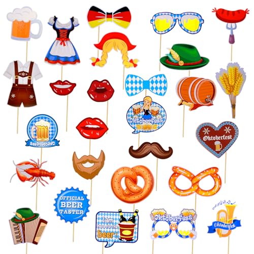 Oktoberfest Deko, 28 Stück Oktoberfest Fotobox Accessoires Bayrische Deko Fotobox Requisiten Lustige Bayrisch Fotorequisiten Oktoberfest Photo Booth Props Oktoberfest Deko, 28 Stück Oktoberfest Fotobox Accessoires Bayrische Deko Fotobox Requisiten Lustige Bayrisch Fotorequisiten Oktoberfest Photo Booth Props von ZoeWei
