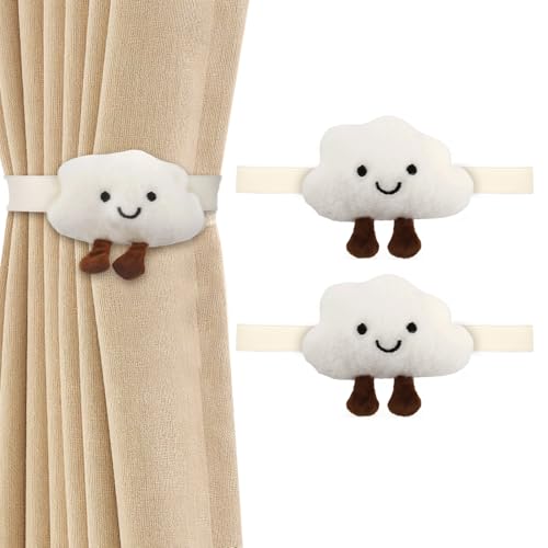 Vorhänge Raffhalter, 2 Stück Gardinenclips Cartoon Wolken Vorhang-Clips, Wolken Vorhanghalter, 40 cm Länge, Gardinen Haken Ringe Wolken für Kinderzimmer Dekoration Vorhänge Raffhalter, 2 Stück Gardinenclips Cartoon Wolken Vorhang-Clips, Wolken Vorhanghalter, 40 cm Länge, Gardinen Haken Ringe Wolken für Kinderzimmer Dekoration von ZoeWei