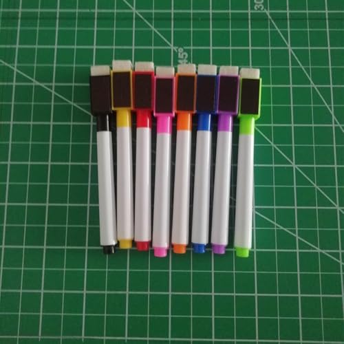 Funktionale magnetische Memoboard mit leicht zu reinigender, trocken abwischbarer Funktion, ideal für Küchen und Büros (8 Farbstifte) von Zoegneer