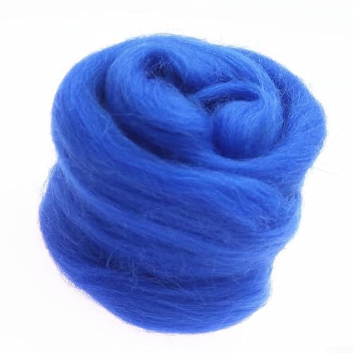 Nadelfilz-Wollfaser, 20 g, kardiert, Perendale, für Nadel- und Nassfilzarbeiten, mit Faserlänge 80, 120 mm und 29, 30 Dicke (1#) von Zoegneer