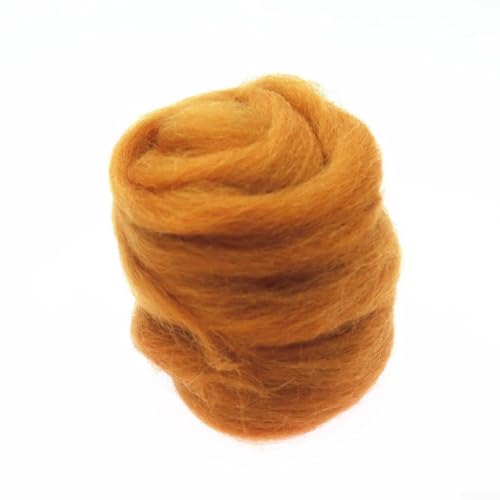 Nadelfilz-Wollfaser, 20 g, kardiert, Perendale für Nadel- und Nassfilzarbeiten, mit Faserlänge 80, 120 mm und 29, 30 Dicke (14#) von Zoegneer