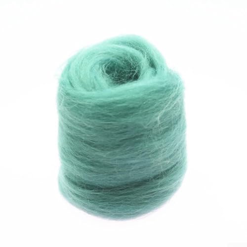 Nadelfilz-Wollfaser, 20 g, kardiert, Perendale für Nadel- und Nassfilzarbeiten, mit Faserlänge 80, 120 mm und 29, 30 Dicke (18#) von Zoegneer