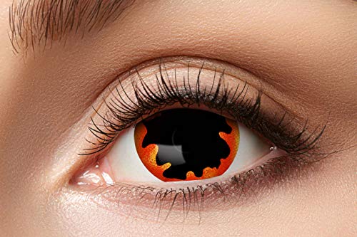 Eyecatcher 84092841.e02 - Farbige Sclera Kontaktlinsen, 1 Paar, für 6 Monate, Schwarz, Karneval, Fasching, Halloween Eyecatcher 84092841.e02 - Farbige Sclera Kontaktlinsen, 1 Paar, für 6 Monate, Schwarz, Karneval, Fasching, Halloween von Zoelibat