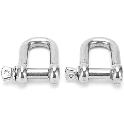 2 stücke M18 Schraube Pin Anker Schäkel Heavy Duty 304 Edelstahl D Form Schäkel Ketten Drahtseil Heben von Zoeyilan