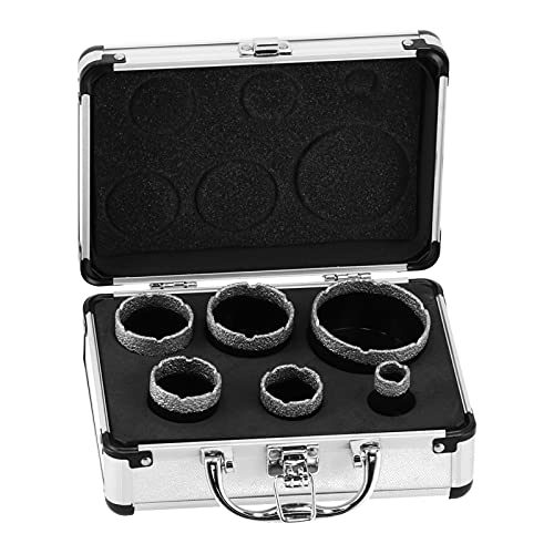 6 Stcs Diamond Loch Saw Set, gezackte Löschelfliesen -Kernbohrbits, Diamantfliesen -Hohlkern -Bohrmaschine Handwerkzeuge für Porzellanfliesen Keramikstein Granit Marmor, Glas, von Zoeyilan