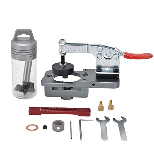 Scharnier Jig Verstellbares Holzbearbeitungsloch Puncher Opener Bohrführer Lokator Handwerkzeug 35 mm grau Scharnier Jig Verstellbares Holzbearbeitungsloch Puncher Opener Bohrführer Lokator Handwerkzeug 35 mm grau von Zoeyilan