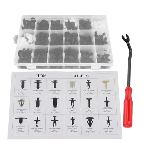 415pcs 18 Größen Sortierter Clip -Trim -Auto -Push -Stift Niet Stoßstangen -Türpaneelhalter mit Schraubendreher universeller Anpassung für Fahrzeugtorten 415pcs 18 Größen Sortierter Clip -Trim -Auto -Push -Stift Niet Stoßstangen -Türpaneelhalter mit Schraubendreher universeller Anpassung für Fahrzeugtorten von Zohisin