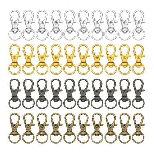 Karabinerhaken mit Drehgelenk, Premium-Metall, verschiedene Farben, Karabinerverschlüsse für Schlüsselbänder, Schlüsselanhänger, Ringe, Taschen, Geldbörse, Anhänger, Schmuckherstellung, Basteln, Länge Karabinerhaken mit Drehgelenk, Premium-Metall, verschiedene Farben, Karabinerverschlüsse für Schlüsselbänder, Schlüsselanhänger, Ringe, Taschen, Geldbörse, Anhänger, Schmuckherstellung, Basteln, Länge von ZoloAJay